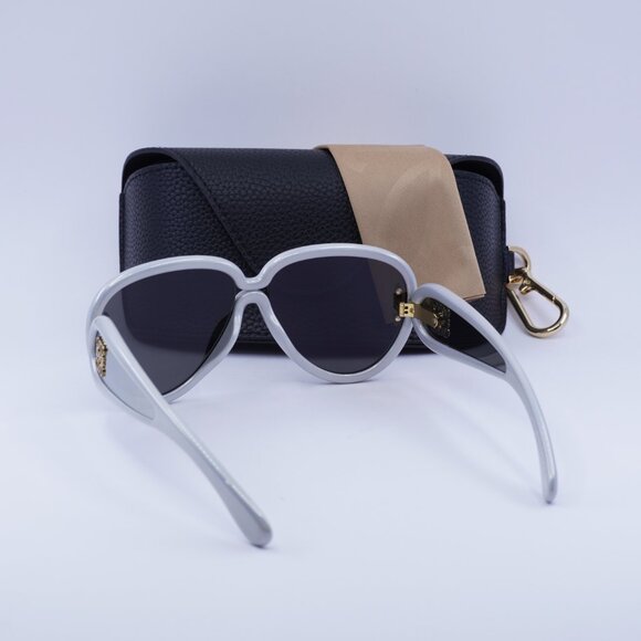 Loewe LW40132I 24C Aviator Sunglasses – Grey\\Grey with Light Gold Mirror main image 9